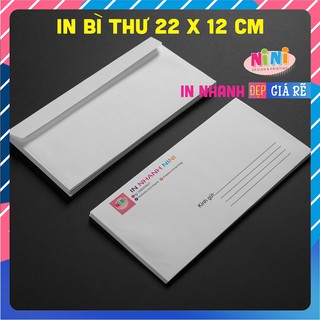 [100 bao thư] In phong bì, bì thư, bao thư giá rẽ, kích thước 22 x 12 cm