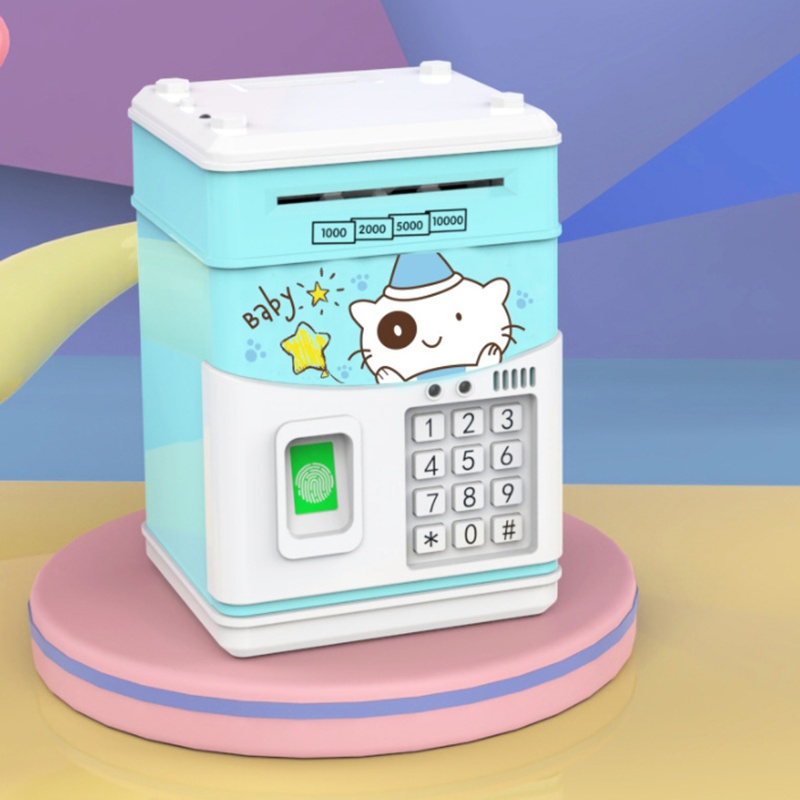 Ống Heo Tiết Kiệm Điện Tử Hình Mèo Hồng Có Mã Số Cho Bé