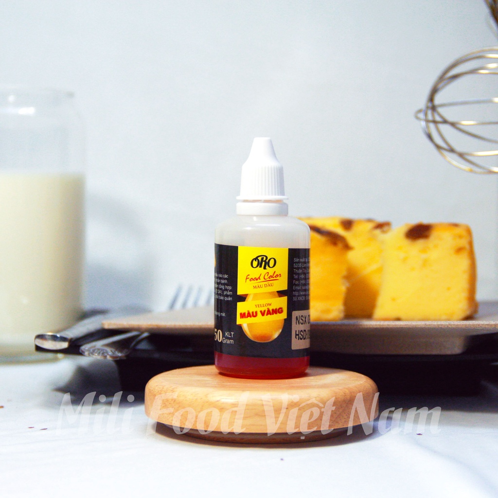 [MÀU LÀM BÁNH] Màu thực phẩm ORO - Lốc 10 chai 50GRAM