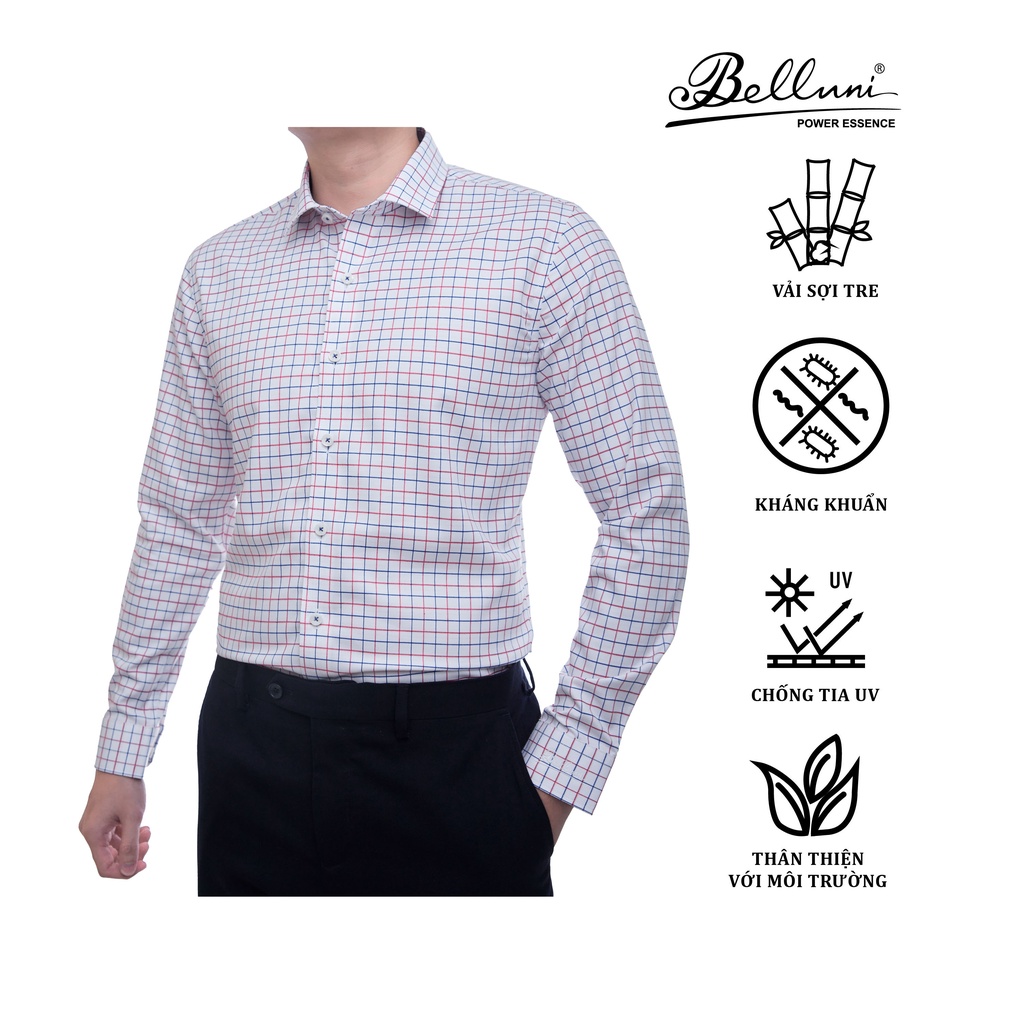 Áo sơ mi nam tay dài cao cấp BELLUNI vải sợi tre thoải mái thanh lịch - ADS.BPS.BE.157.R