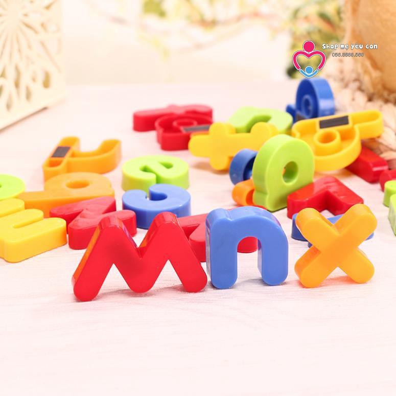 Bộ 80 Chữ Cái Và Số Có Nam Châm dính bảng từ, tủ lạnh Cho Bé Học Hỏi