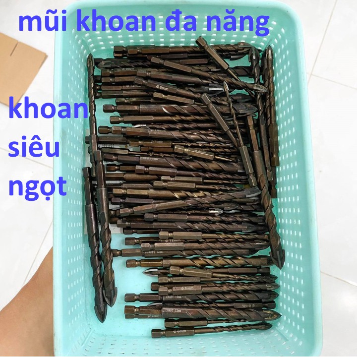 mũi khoan đa năng - Mũi khoan Gạch men, Thủy tinh, Đá hoa, Bê tông, Tường...