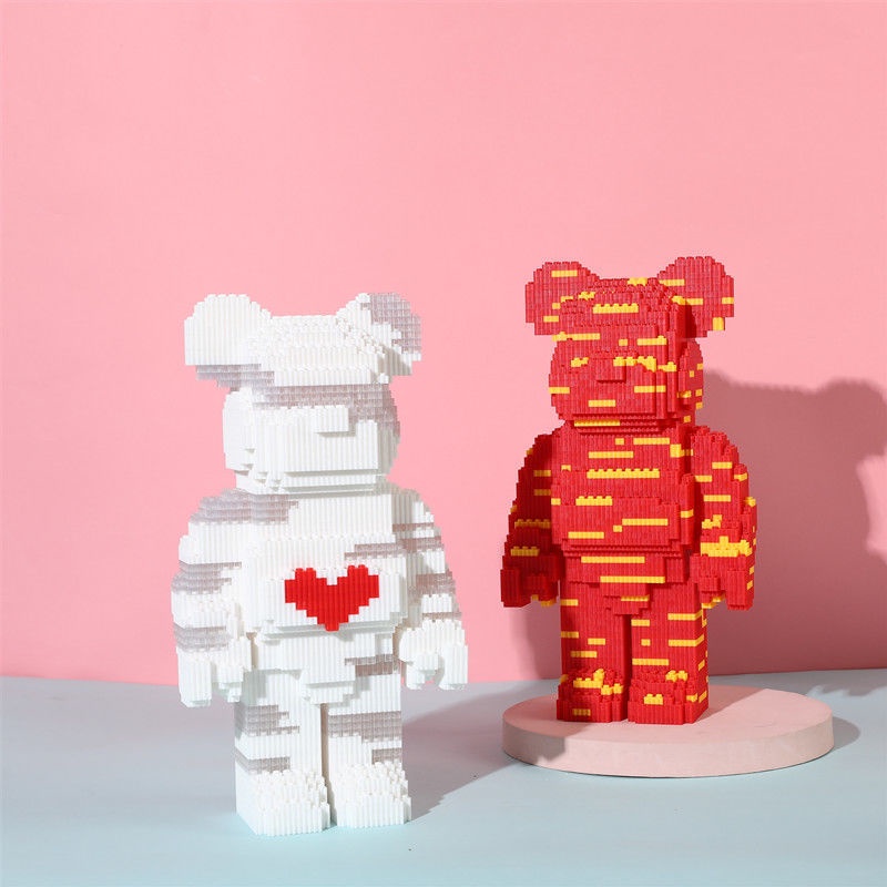 Bearbrick Đồ chơi lego lắp ráp hình chú gấu 36cm độc đáo