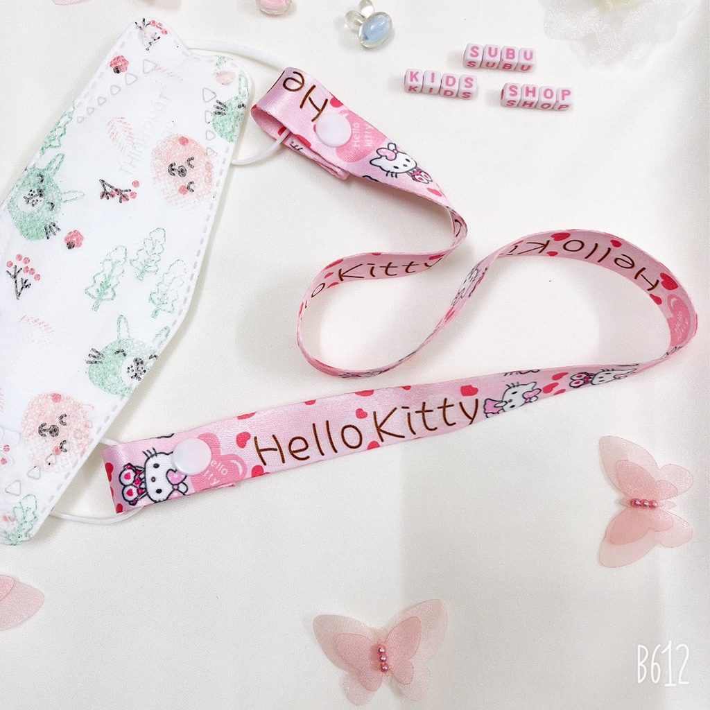 Dây đeo khẩu trang Hàn Quốc chống thất lạc cho bé họa tiết hoạt hình siêu Cute