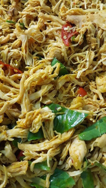 Khô gà lá chanh nhà làm-đồ ăn vặt siêu ngon-đảm bảo chất lượng (1hộp/500gr) | BigBuy360 - bigbuy360.vn