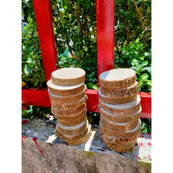 Set 20 lát gỗ trơn đk 6-8cm giá 65k