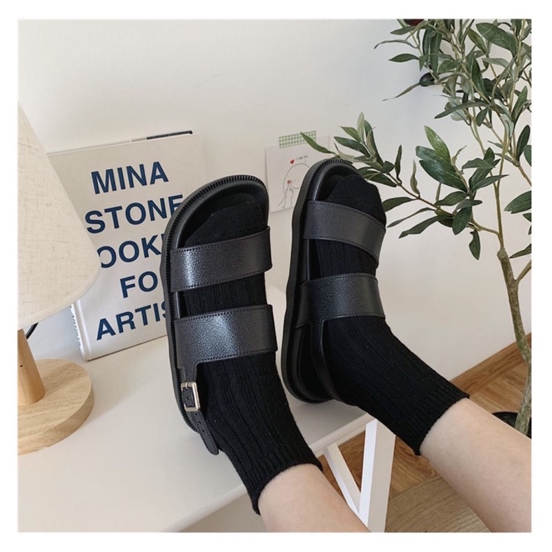 T116, Xăng đan Ulzzangg nhựa dẻo êm ái thoáng mát