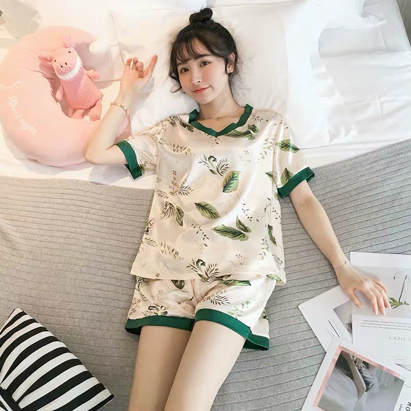 Lụa băng Ngắn tay Đồ mặc nhà Đồ ngủ yy001 | BigBuy360 - bigbuy360.vn