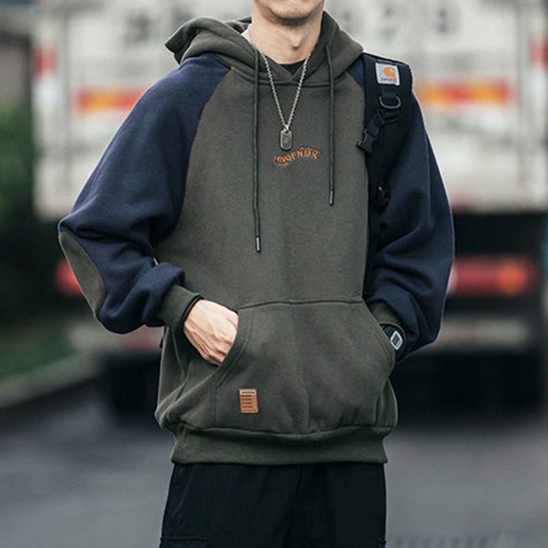 Áo Hoodie Form Rộng Màu Sắc Hợp Thời Trang Phong Cách Hip Hop Mỹ Cho Nam