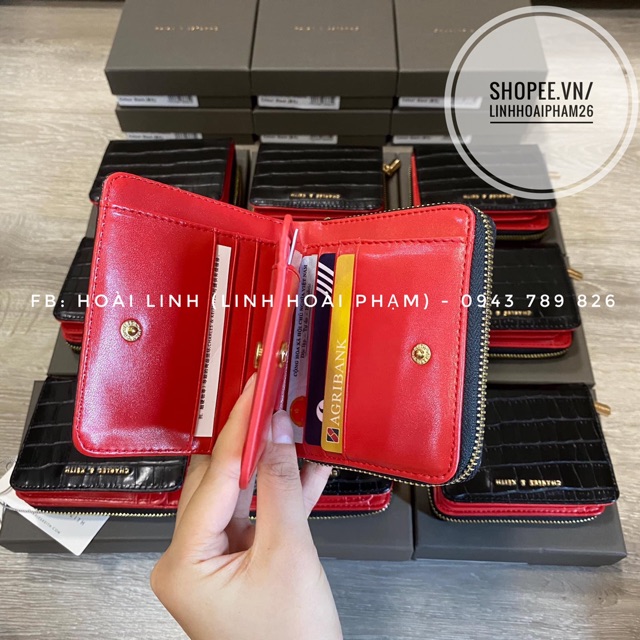 - Ví mini chất da rắn nhiều ngăn có khoá kéo loại đẹp fullbox