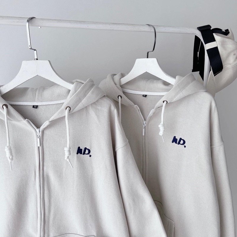 Áo Khoác Dáng Rộng Xám Basic Chữ Thêu HD [ nam nữ mặc ]