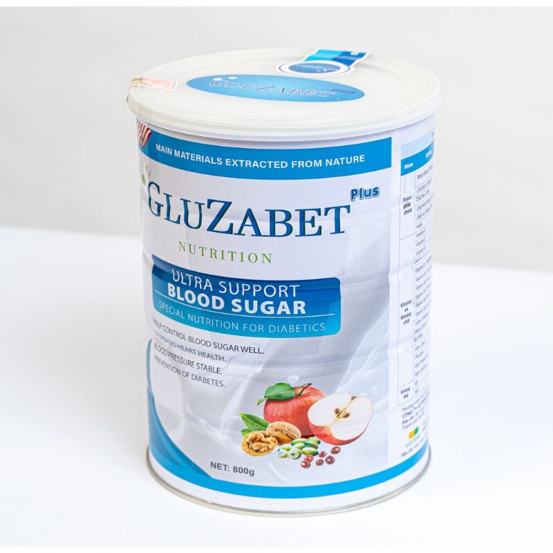 Sữa Gluzabet lon sắt 800gr sữa Gluzabet dinh dưỡng cho người tiểu đường