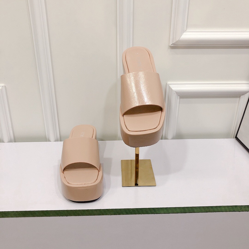Dép Xuồng Đế Bánh Mì 7p Mẫu Cực HOT Chất Cao Cấp 2 Màu Trắng Và Nâu Tây Cực Xinh Lên Chân Siêu Đẹp - Chị Chảnh Store