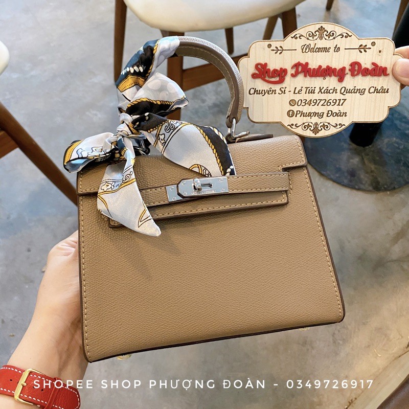 [KELY21]Túi da sần size 21 tặng kèm khăn lụa quấn quai loại đep (k hộp) | BigBuy360 - bigbuy360.vn