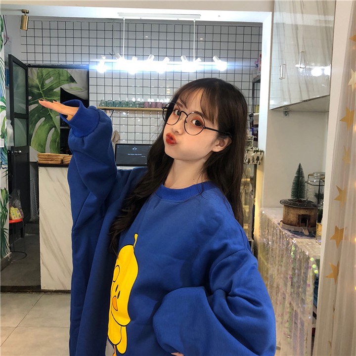 Áo Hoodie ❤️FREESHIP❤️ Áo Sweater Nữ DUK Dễ Thương- Áo Khoác Nỉ Nữ Dày Dặn Mặc Ấm | BigBuy360 - bigbuy360.vn