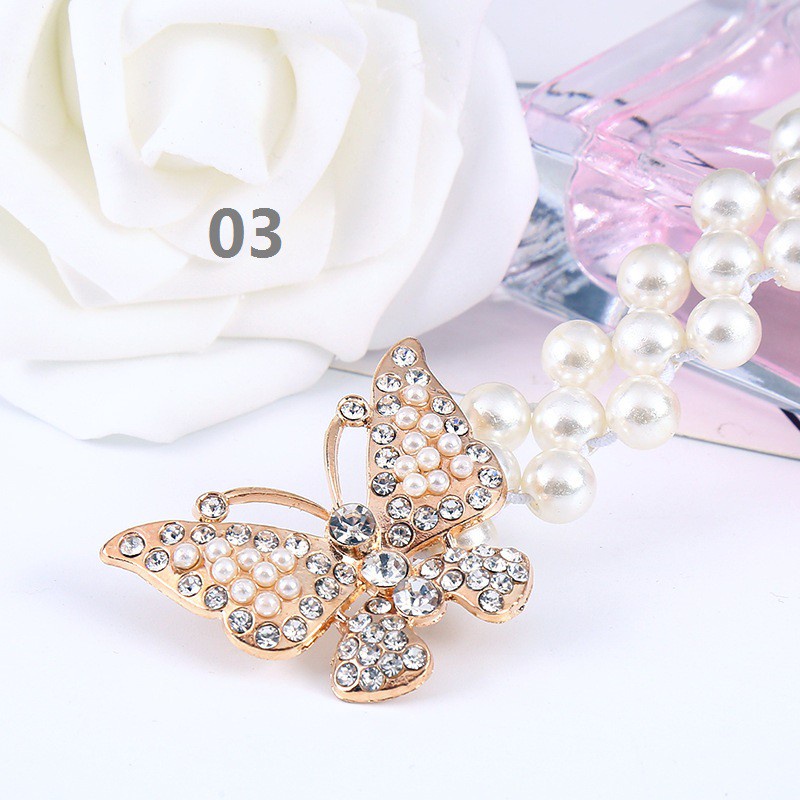 Thắt Lưng Dây Xích Phối Ngọc Trai Hình Trái Tim Thanh Lịch Cho Nữ