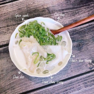 Sợi thái xanh nấu chè