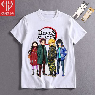 (HOT) Áo Thun Anime Kimetsu no Yaiba mới Vải Cotton 4 chiều F119