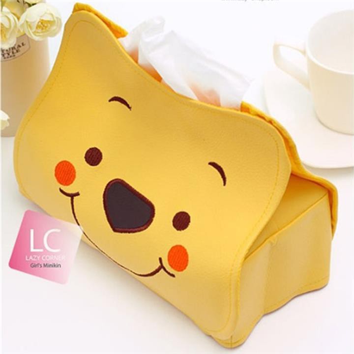 Túi đựng khăn giấy giả da hình gấu Pooh xinh xắn - IL 53