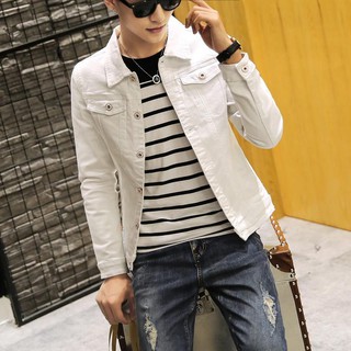 ▪ Áo Khoác Denim Dáng Ôm Co Giãn Tốt Kiểu Hàn Quốc Cá Tính Cho Nam