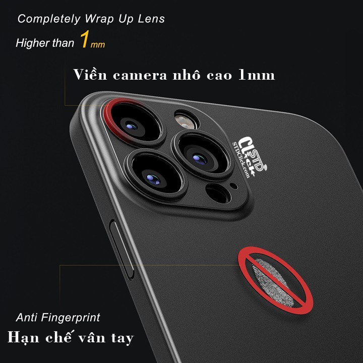 ỐP LƯNG IPHONE 13 PRO MEMUMI MỎNG LỤA CHÍNH HÃNG
