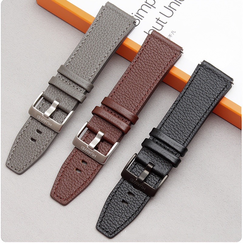 Dây đeo bằng da chính hãng cho HUAWEI GT2 GT3 GT3pro46mm GT2e GT2 Pro GTRunner buds SE HUAWEI GT3 GT3Pro 4 4Pro 22mm Smartwatch Dây đeo bằng da chính hãng