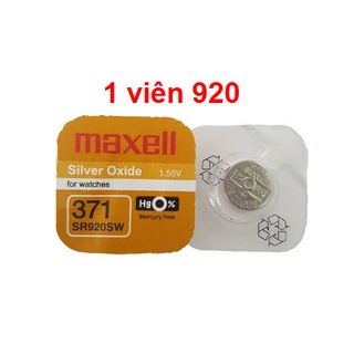 1 viên - pin đồng hồ đeo tay SR920SW Mã 371 Maxell Nhật
