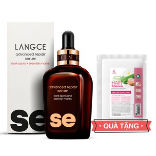 Serum thâm nám, sạm da, tàn nhang, đồi mồi 30ml tặng kem làm rụng lông trắng da 20ml langce