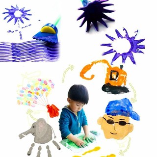 Set 4 Cọ Xốp Vẽ Tranh Diy Cho Bé