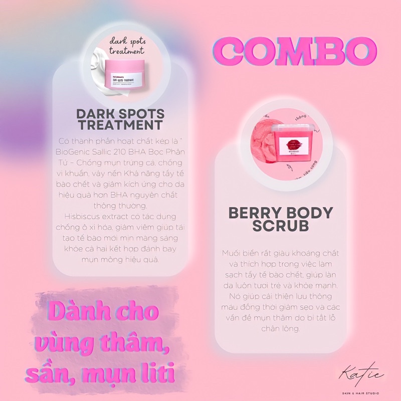 COMBO Cải thiện thâm mông, body - BODY ACNES COMBO | KATIEBEAUTY