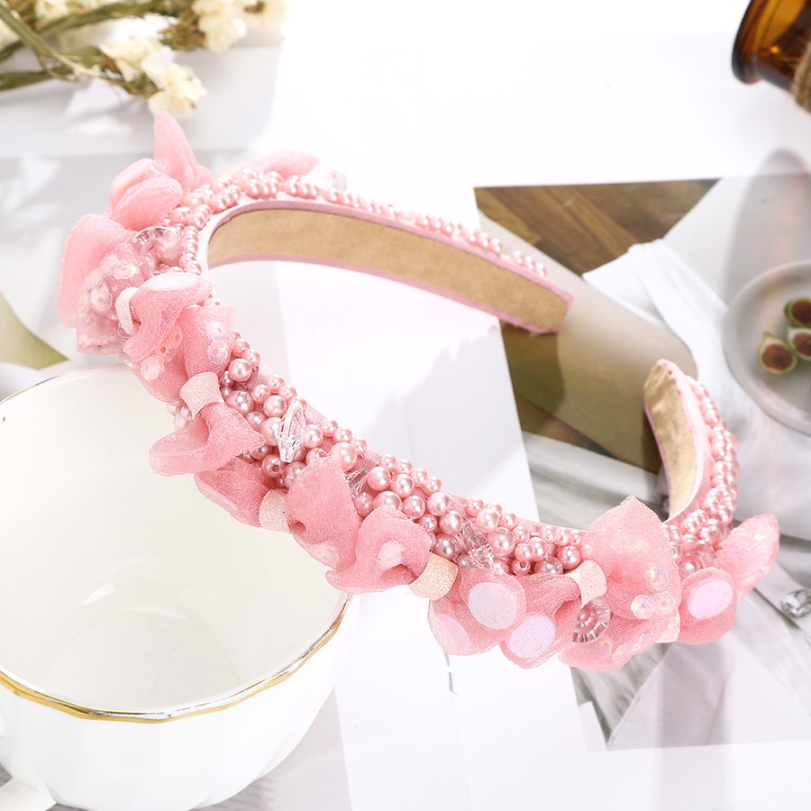 Băng Đô Cài Tóc Hình Nơ Đính Hạt Ngọc Trai Giả Toàn Bộ Cho Nữ