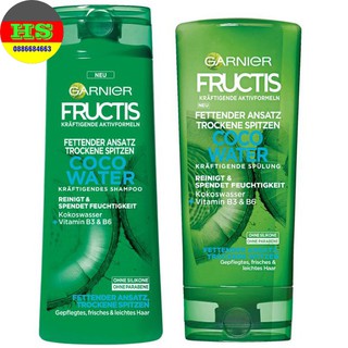 [hàng Đức] Bộ dầu gội Garnier Fructis Coco Water