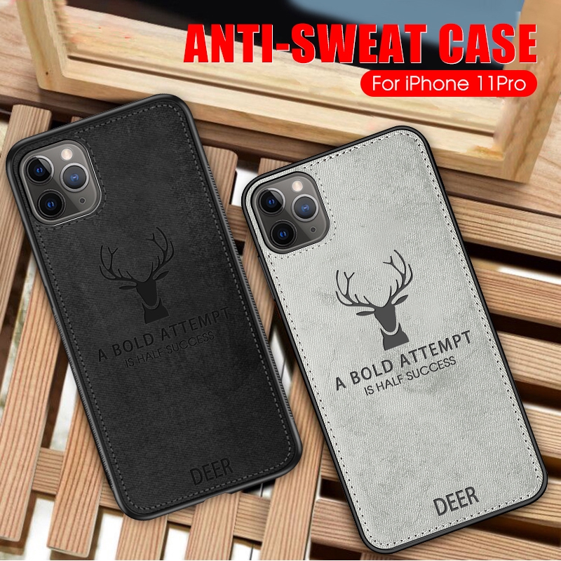 Casing for Deer Cloth Texture Case for iPhone 13 12 mini SE 2 2020 11 Pro Max 2019 6 6s 7 8 Plus Case Soft TPU Silicone Cloth Cover