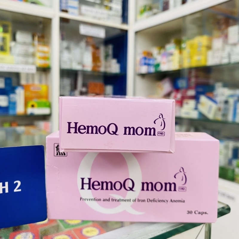 HemoQ Mom Viên bổ sung sắt hiệu quả hấp thu 100% HemoQ Mom nhập khẩu Hàn Quốc cho bà bầu, người thiếu máu ( Hộp 30 viên)