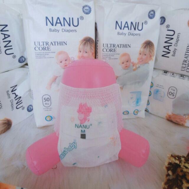 (Dùng thử) Tã quần Nanu baby Nhật Bản size M12/L12/XL12/XXL12/XXXL12