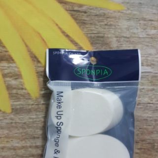 Bông phấn trang điểm hình Elip Sponpia (Vỉ/2 cái)