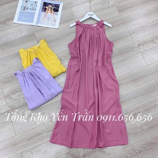 VÁY SUÔNG MAXI CỔ YẾM ĐŨI