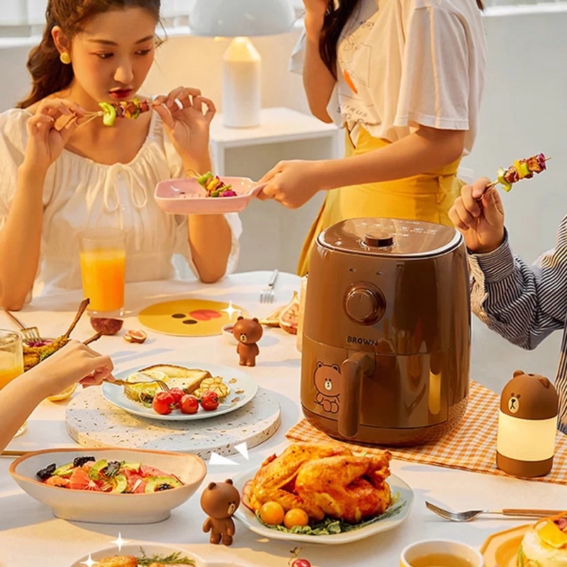 Nồi Chiên Không Dầu JoYoung Line Friends Sally &amp; Brown [CMART GIA DỤNG TIỆN ÍCH]