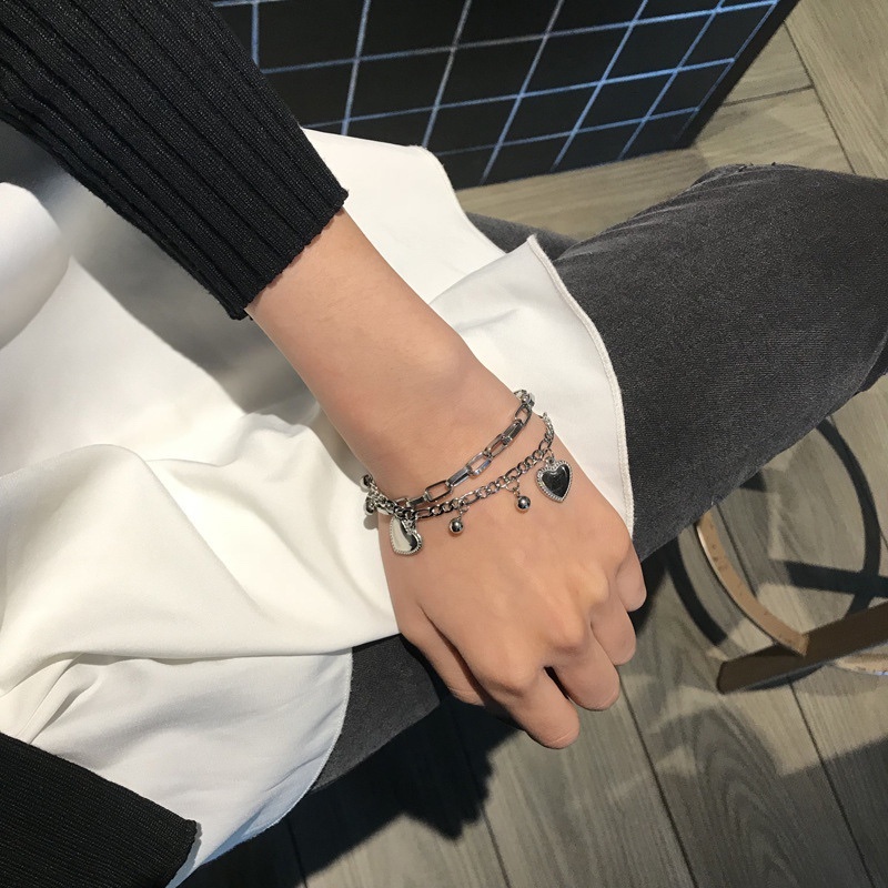 Vòng Đeo Tay Hai Lớp Phong Cách Âu Mỹ Thời Trang Cá Tính Cho Nam
