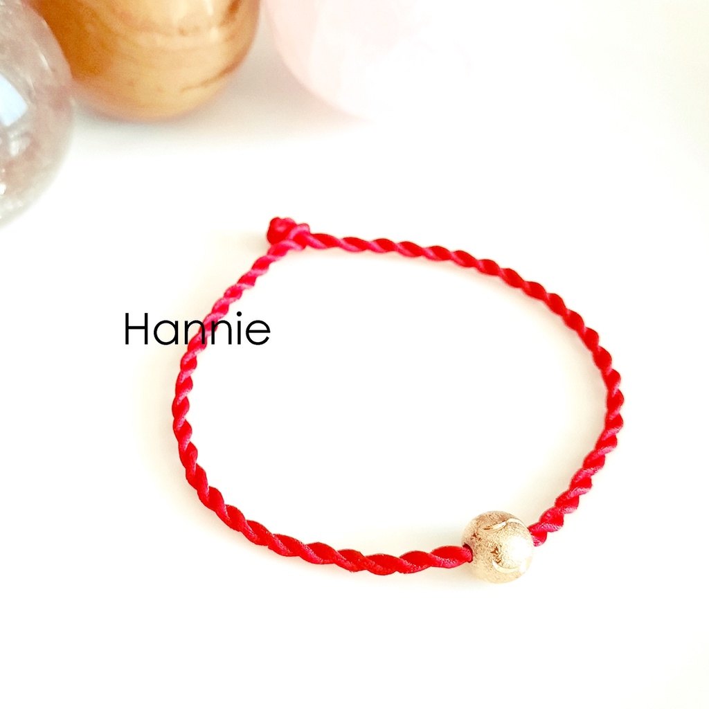 Vòng tay chỉ đỏ may mắn bi vàng - Vòng phong thủy bình an đeo tay nam nữ - Lucky bracelet handmade