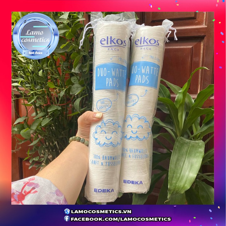 [MẪU MỚI] Bông Tẩy Trang Elkos 140 Miếng Đức