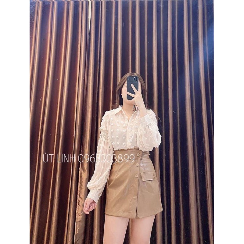 (RẺ VÔ ĐỊCH) ÁO SƠ MI HOA NỔI