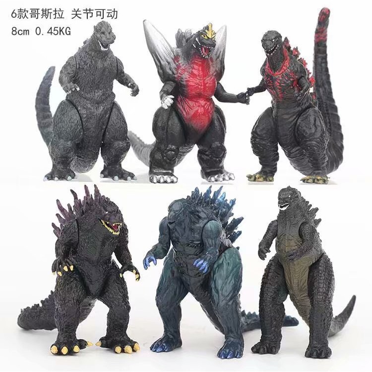 Bộ 6 mô hình đồ chơi quái vật Godzilla khủng long xinh xắn cho trẻ