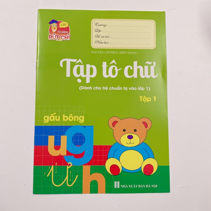 Sách - Bộ hành trang cho bé vào lớp 1 tập tô tập viết chữ, số - 10 quyển kèm bút chì và tẩy