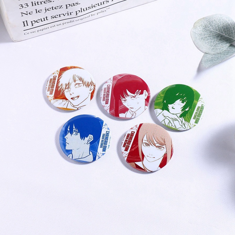 Ygt Huy Hiệu Cài Áo Hình Nhân Vật Hoạt Hình Chainsaw Man Pochita Makima Tráng Men