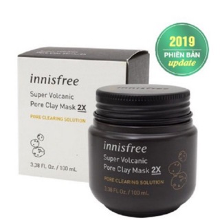 (MẪU MỚI 2019) Mặt nạ đất sét INNISFREE Jeju SUPER Volcanic Pore Clay Mask