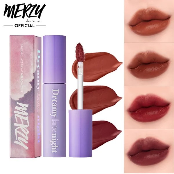 SON KEM LÌ MERZY MELLOW TINT DREAMY LATE NIGHT - Merzy Noir Mellow Tint Đen Huyền Bí  [M2-M17]