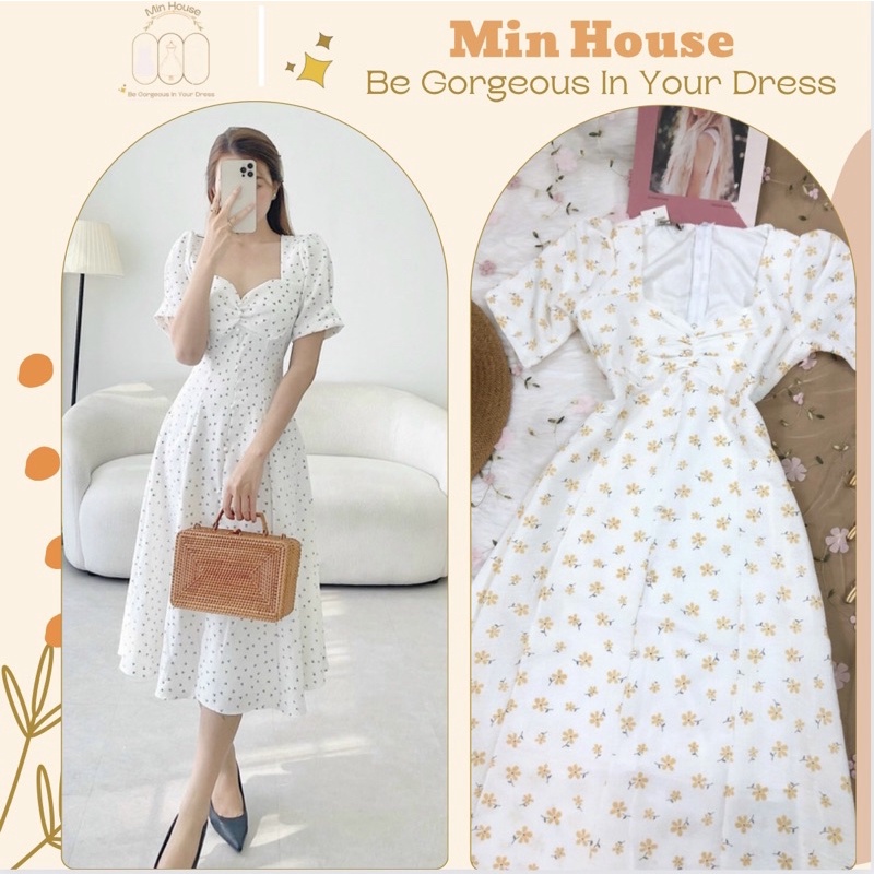 Váy maxi hoa nhí du lịch hè siêu xinh-Hàng cao cấp-đầm hoa nhí nhẹ nhàng thanh lịch dáng dài-Min house