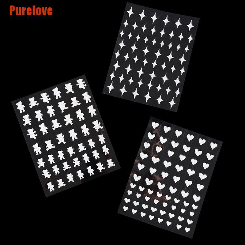 Sticker Dán Móng Tay Hình Gấu/Ngôi Sao/Bướm Đính Kim Cương Lấp Lánh