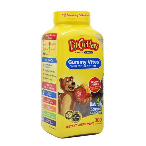 (2 loại) Kẹo dẻo Lil Critters Gummy Vites bổ sung Vitamin 300 viên